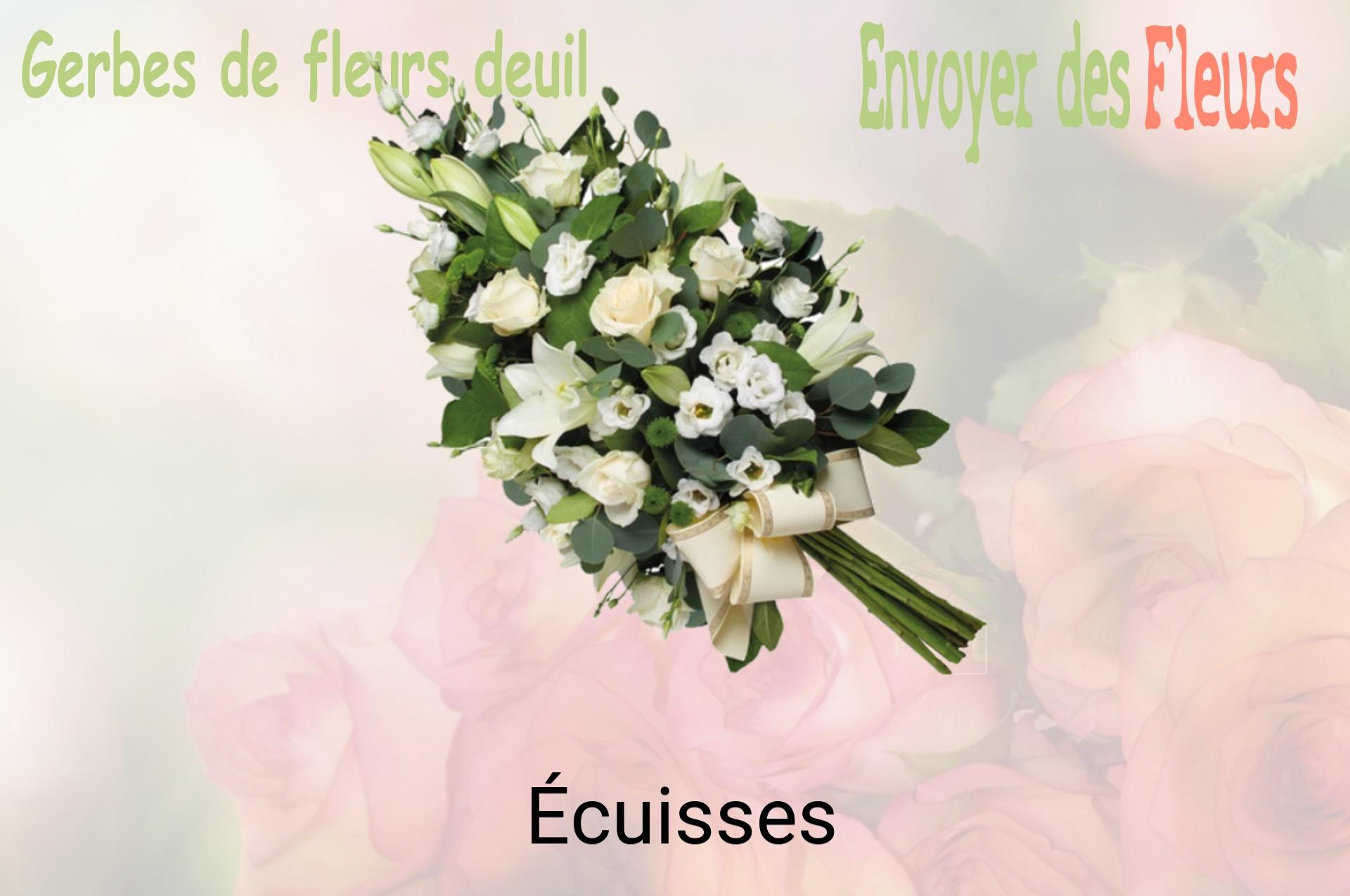 Gerbe de fleurs de deuil livrée à Écuisses